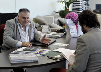 Mauro Monaldi nel suo ufficio