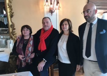 Da sinistra Fernanda Cecchini,  Gianfranco Vissani, Donatella Porzi, Roberto Damaschi