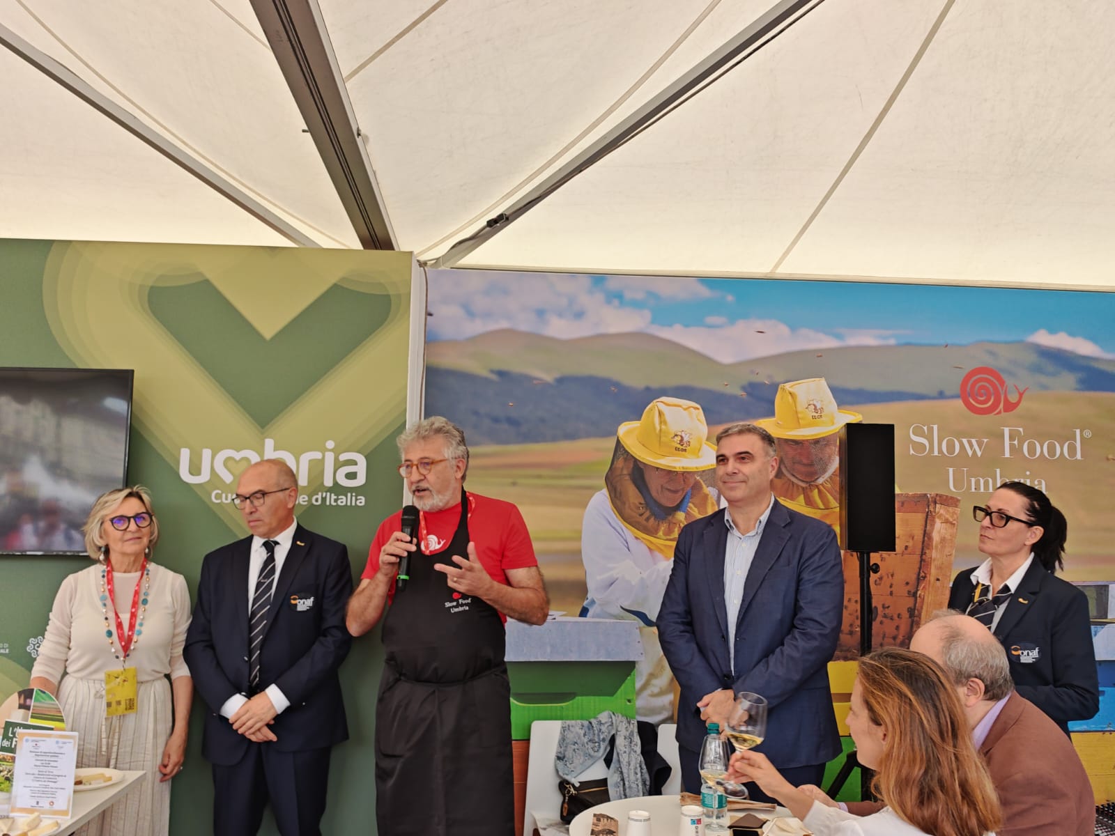 Un momento dell'evento allo stand Umbria