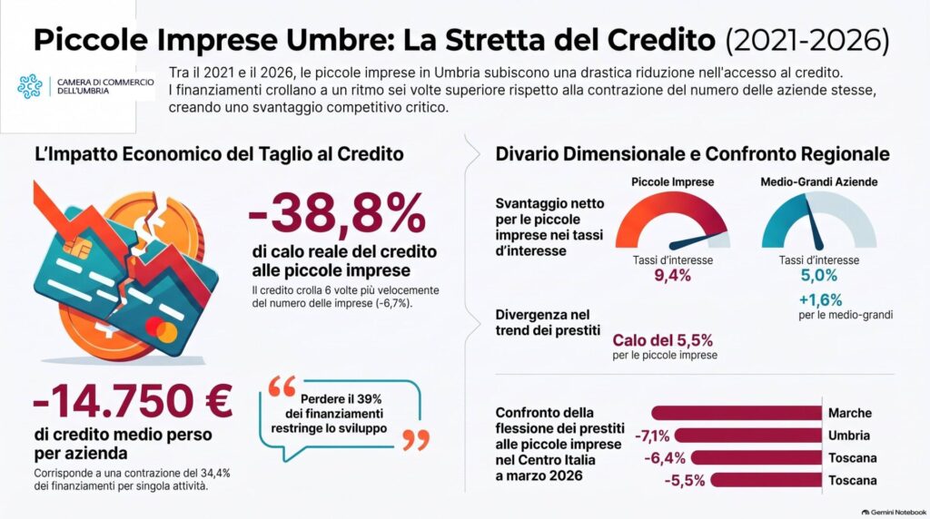 stretta del credito a pmi umbre infografica